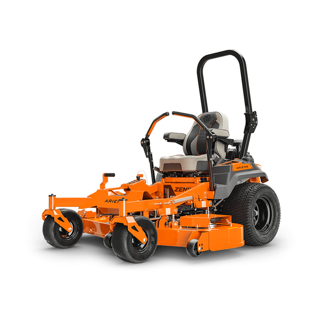 Ariens Zenith 991158 zero-turn mower in orange and black with lap bar controls and 60 in fabricated steel deck.