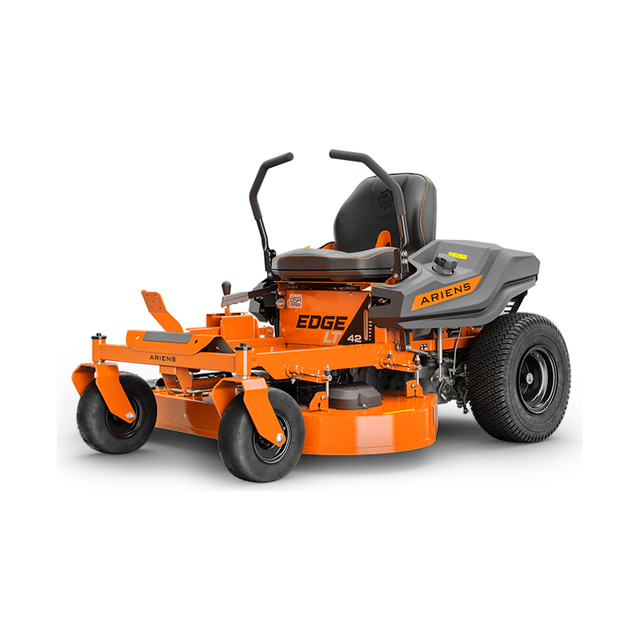 Ariens Edge LT 42 zero-turn lawn mower, model 915291, with a 42 inch deck, Briggs engine and orange bodywork.