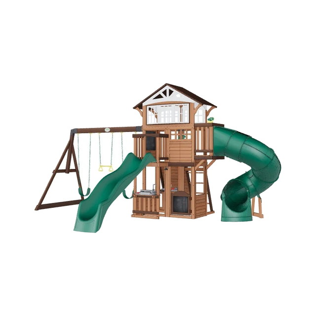 Backyard Discovery Bristol Point, outdoor swing set, product view on a white background
