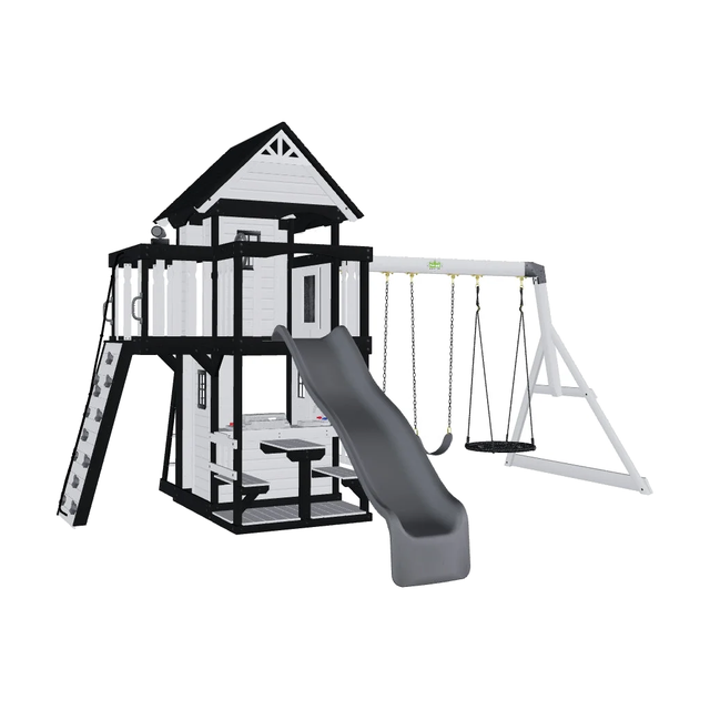 Backyard Discovery Canyon Creek White, outdoor swing set, product view on a white background