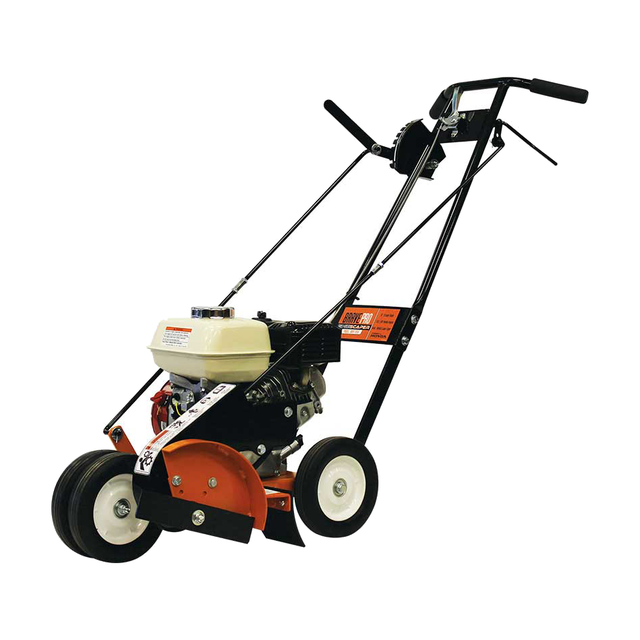 Brave BRPE105H gas lawn edger with Honda GX120 engine and 10 inch straight blade on an all-steel frame