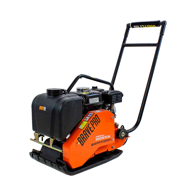 Brave BRPFP125H forward plate compactor with Honda GX160 engine, water tank and wheel kit
