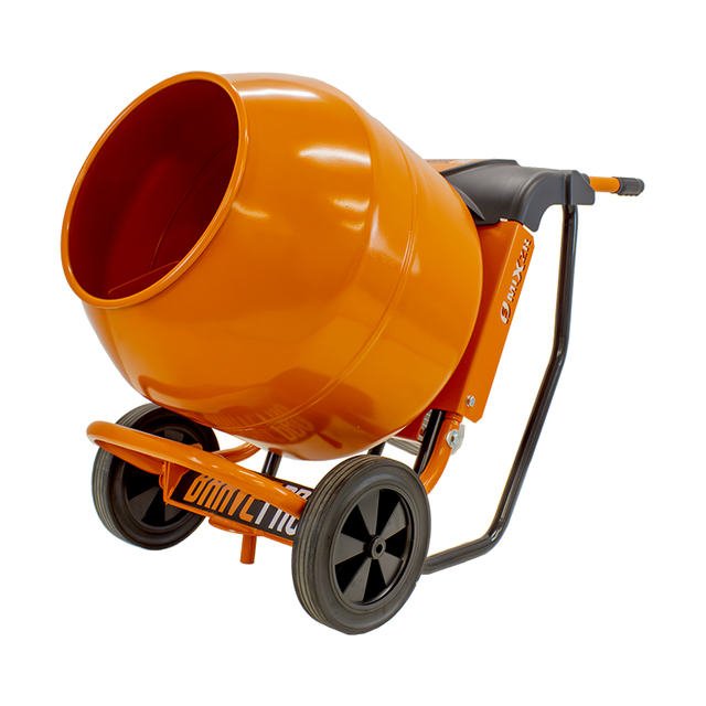 Brave GPE211005 MIXZR 5 cubic foot direct drive cement mixer mounted on its included stand