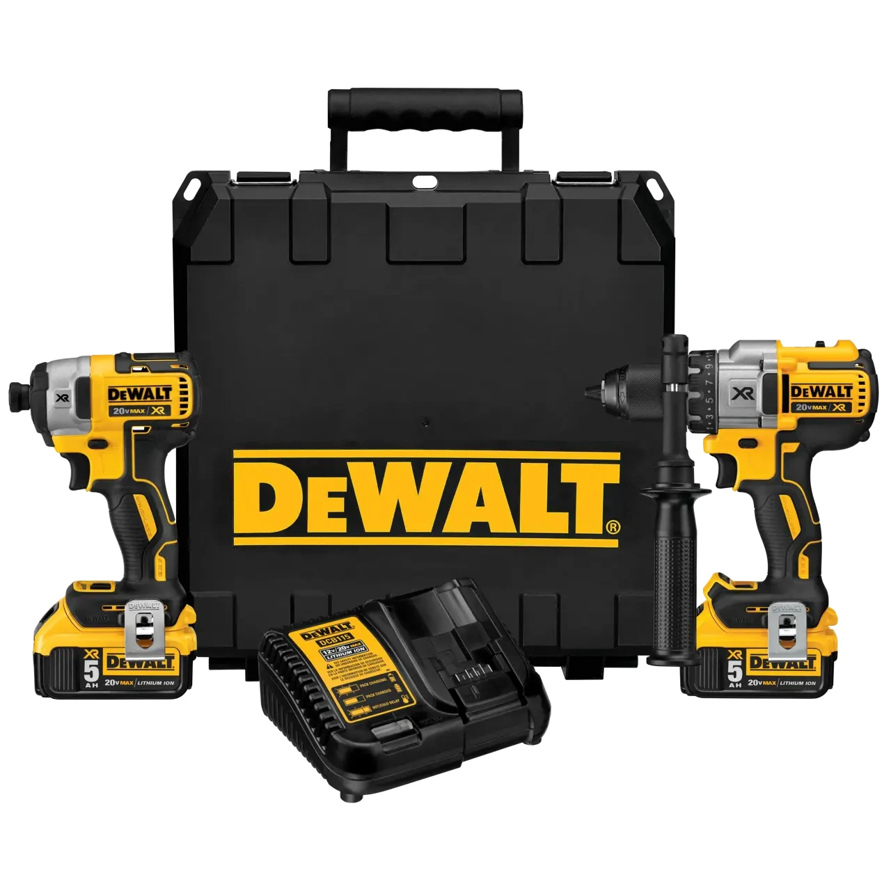 DeWalt DCK299P2 20V MAX XR Brushless 2-Tool Hammer Drill & Impact Driver Combo Kit, view 1