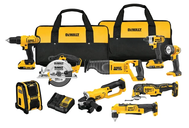 DeWalt DCK940D2 20V MAX 9-Tool Cordless Combo Kit, product view on a white background
