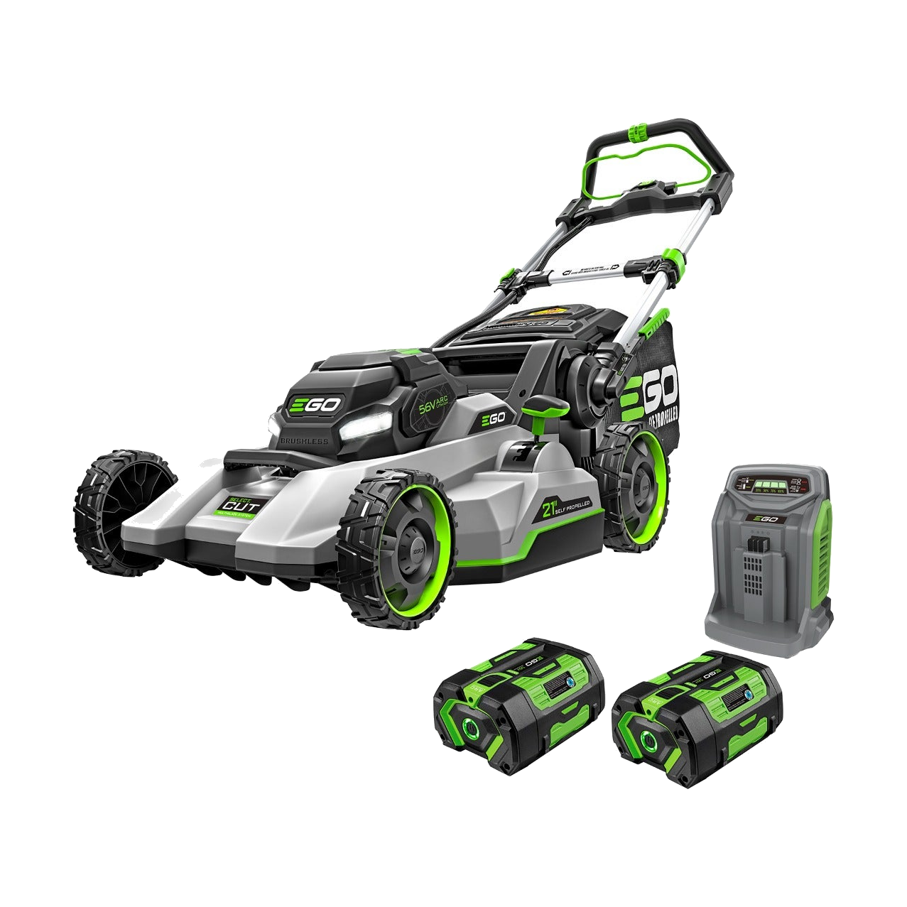 EGO LM2134SP-2 Select Cut 21 inch battery lawn mower kit with two 6.0 Ah batteries and a 550 W charger