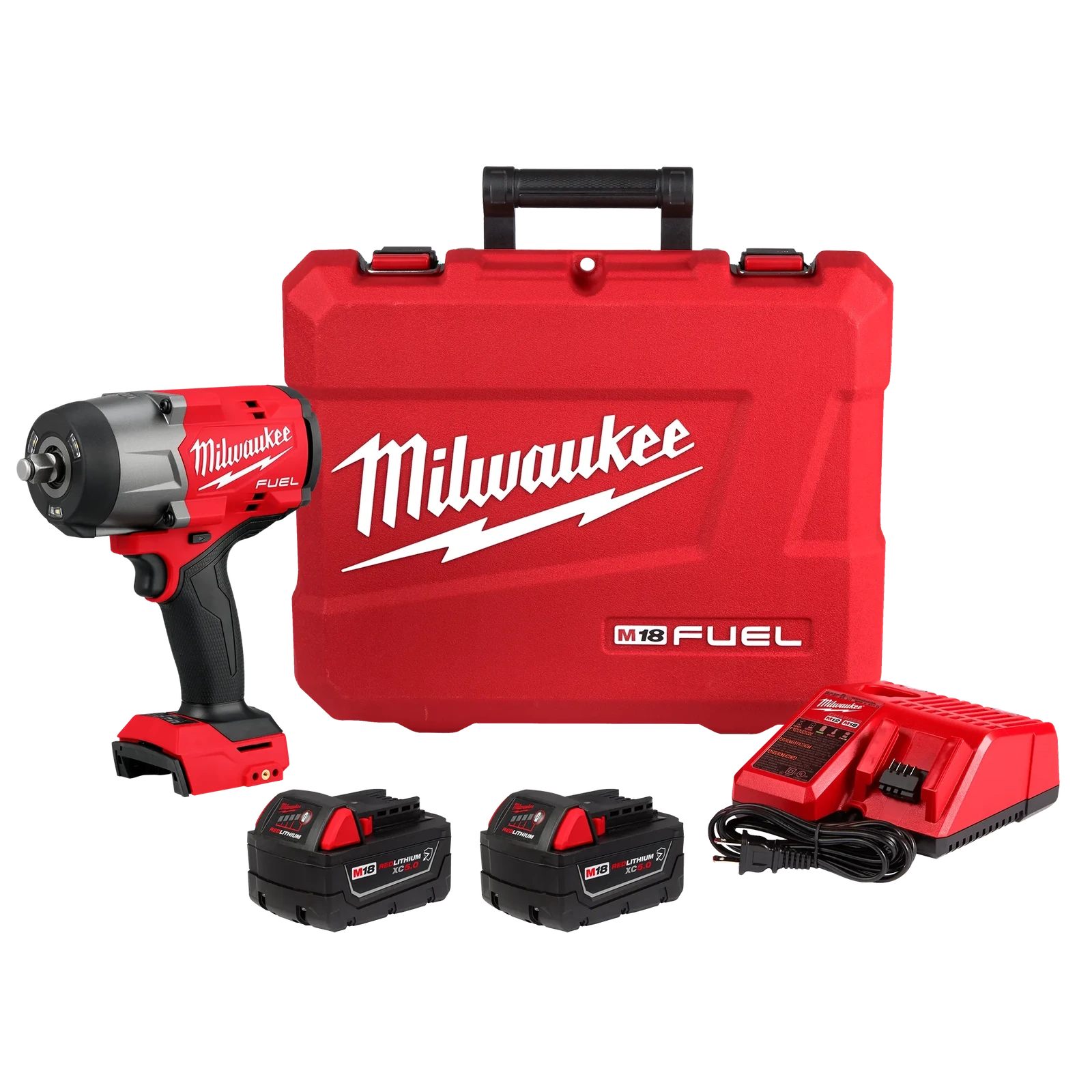 Milwaukee 2967-22 M18 FUEL 1/2" High Torque Impact Wrench Kit with Friction Ring, view 1