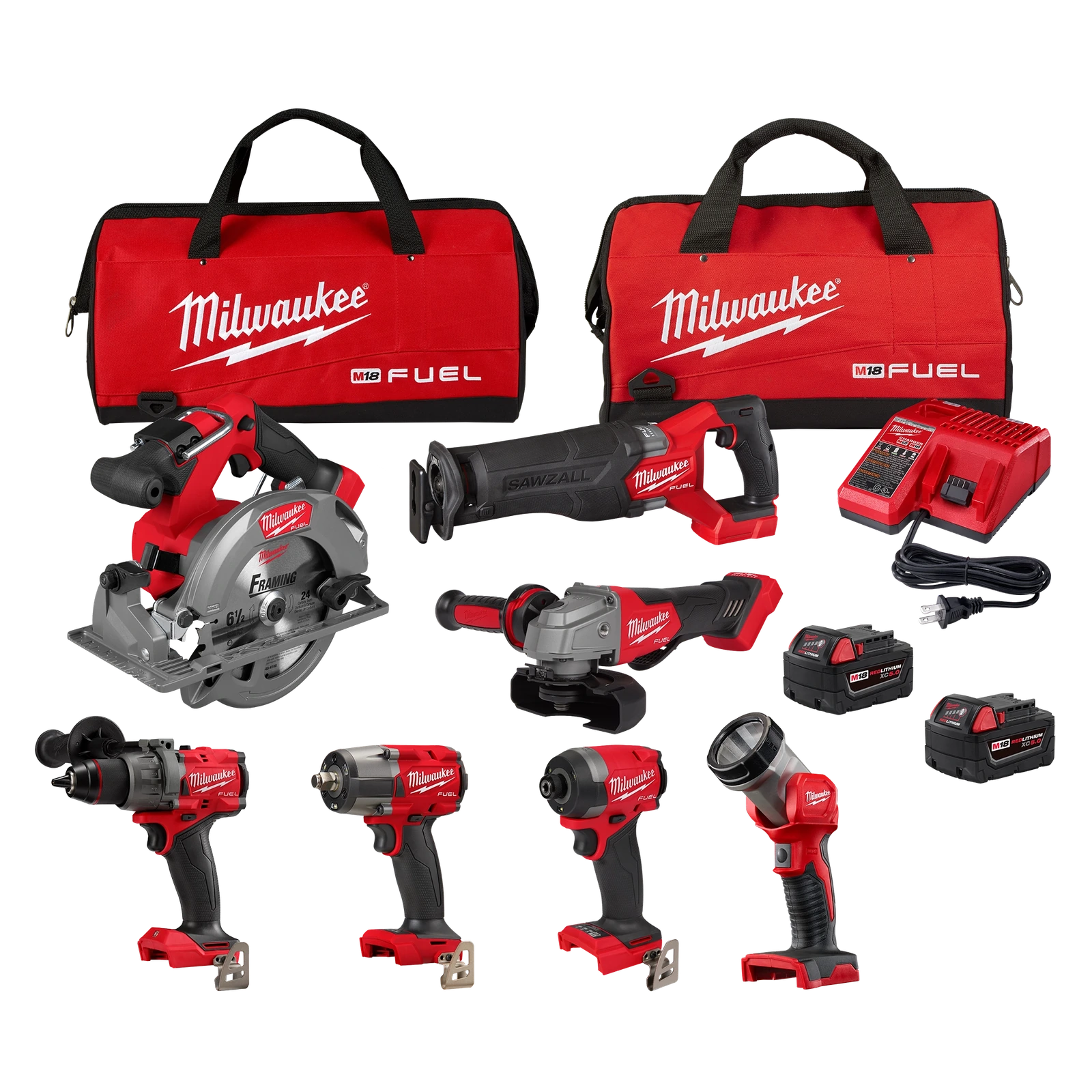 Milwaukee 3697-27 M18 FUEL 7-Tool Cordless Combo Kit, view 1